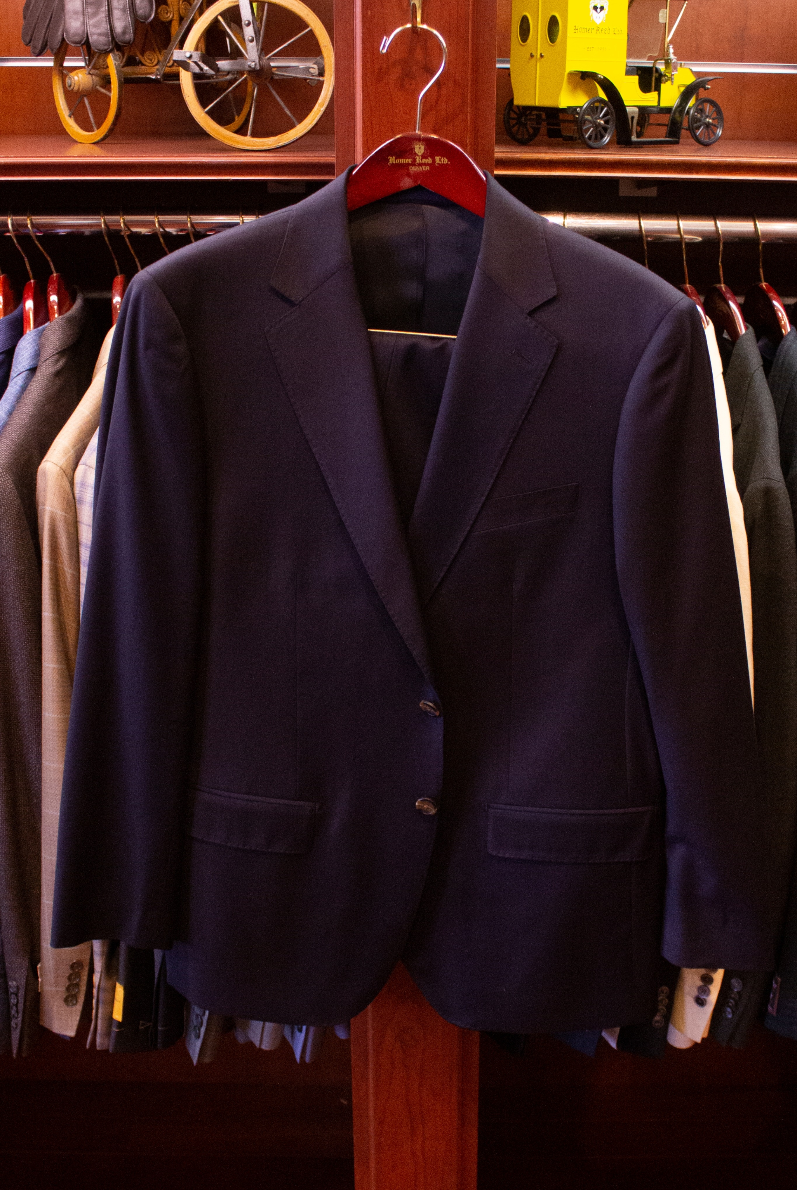 Mens navy suit